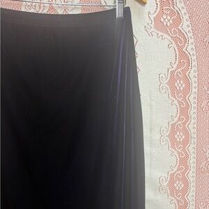 Prima Jetta Purple Velvet Midi Skirt Sz M